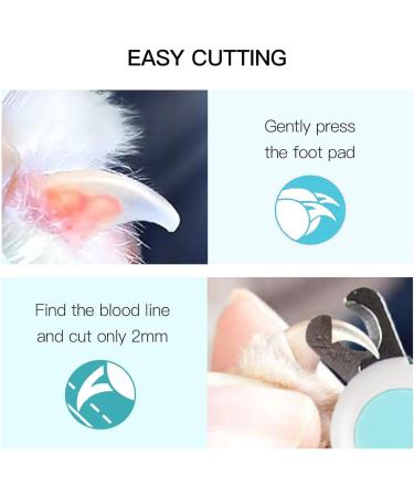 ANIROY LED Pet Nail Clippers Pet Dog and Cat Nail Clipper Nail Trimmer Trim Your Pets Nails Easy and Pain-Free (Pink+Blue) - Buy Online on GoSupps.com