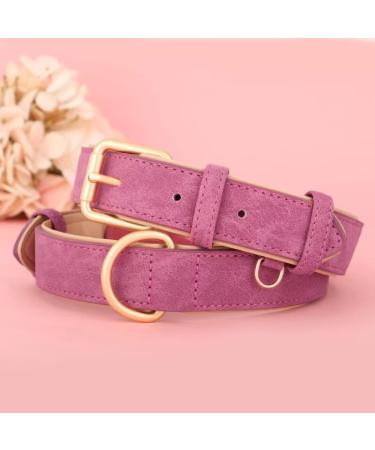 Beirui Soft Padded Leather Dog Collar - Comfortable & Durable for Small Medium & Large Dogs - Pink - High-Quality Alloy Fittings - Adjustable Neck Size 25-33 cm - Buy Online on GoSupps.com
