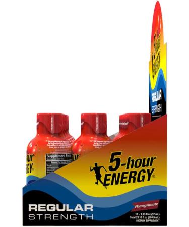 5-hour ENERGY Shot Regular Strength Pomegranate 1.93 Ounce 24 Count - Buy Online on GoSupps.com