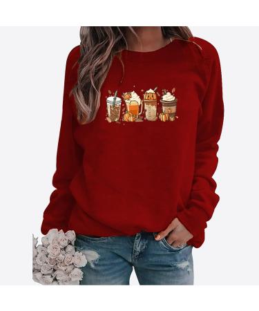 Halloween Costumes Printed Round Neck Casual Long Sleeve Sweatshirt Top Watermelon Red Large - Buy Online on GoSupps.com