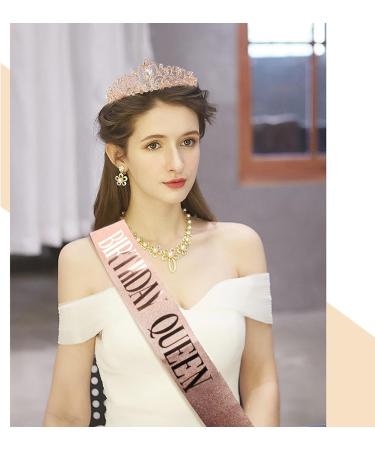 Rose Gold Birthday Queen Sash & Tiara Set for Women - Happy Birthday Tiara & Sash Combo - Buy Online on GoSupps.com