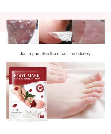 3-Piece Aloe Vera Foot Peel Mask for Hard Skin with Rose Extract - Exfoliating Feet Treatment for Callus Removal and Foot Care - Buy Online on GoSupps.com