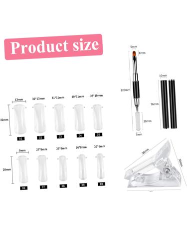 Gogogmee 1 Set Nail Extension Set Fake Manicure Patch Nail Tools Fake Nail Tip Finger Extension Brush Nail Art DIY Accessory DIY Accessories Manicure Pen Tool Manicure Art Kit Clips Plastic - Buy Online on GoSupps.com