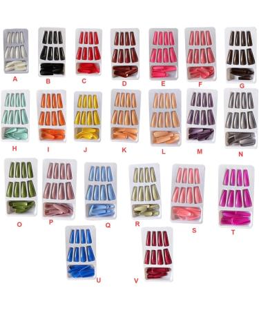 AUklOPVZZ 1 Set French Tip Press on Nails Coffin Fake Toe Tips Stick Full Cover Ballet Style Art Decals Beauty Tool Manicure Type 1 - Buy Online on GoSupps.com