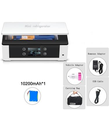 Insulin Cooler Case 10200mAh Rechargeable Portable Refrigerator Mini Drug Cold Storage Box Small Car Cool Box with Carrying Bag for Travel - Buy Online on GoSupps.com