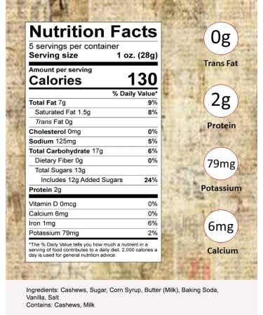 Brittle Brothers Cashew Brittle Gift Set - 5 oz. Bag - 4x More Nuts - Corporate Christmas Gift - Chocolate Covered - Voted #1 - Buy Online on GoSupps.com