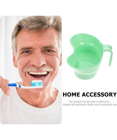 Toothbrush Cup Holder for Patients | Plastic Dental Emesis Tray | Elderly Toothbrush Mug with Handle - Ideal for Teeth Cleaning - Buy Online on GoSupps.com