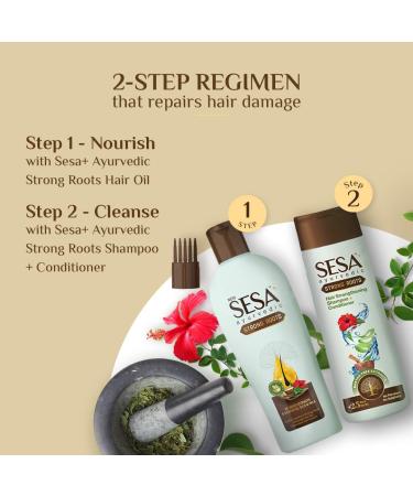 Sesa Ayurvedic Strong Roots Hair Oil - Hair Fall Control, Growth Support & Damage Repair - 100 ml - Buy Online on GoSupps.com