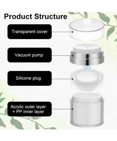 Opopark Airless Pump Dispenser 50ml - 3 Pack Refillable Cream Dispenser for Travel & Home Use | Best Airless Pump Containers - Buy Online on GoSupps.com