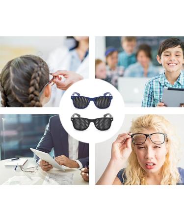 2 PACK Glasses for Vision Improvement Vision Correction Glasses Vision Training Astigmatism Eyeglasses for Vision Care Unisex(Black+Blue) - Buy Online on GoSupps.com