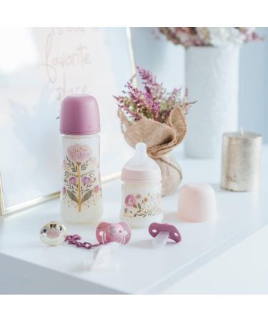 Suavinex Gold Edition Pacifier for 0-6 Months - Flat & Symmetrical Silicone SX Pro - Pink | International Shipping Available - Buy Online on GoSupps.com