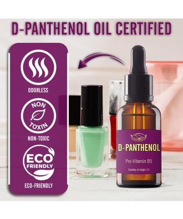 Buy D-Panthenol Oil - Cosmetic Grade 76.9% - Ideal for Skin Hair & Nail Care - 0.35 Oz - International Shipping Available - Buy Online on GoSupps.com