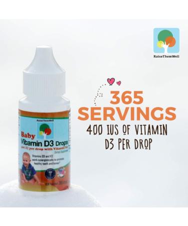 Vitamin D & K Drops for Bone & Teeth Health | 365 Servings | 0.36 fl oz - Buy Online on GoSupps.com