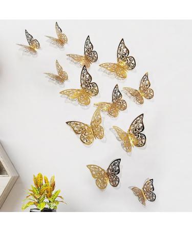 24pcs Gold Butterfly Cake Decorations | Geometric Design Cake Toppers | Perfect for Birthday, Retirement, Christening, Wedding & Celebration Cakes - Buy Online on GoSupps.com