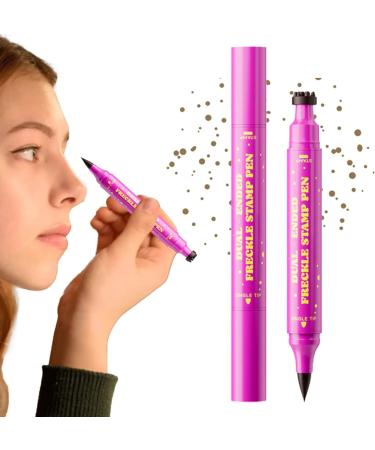 Fake Freckles Freckles Pen Waterproof Long Lasting 2In1 Fake Stamps Eyeliner for Women Girls Beauty Cosplay Face Painting Tool - Buy Online on GoSupps.com