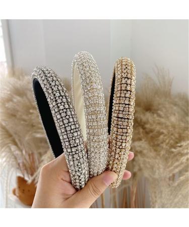 Women's Imitation Rhinestone Velvet Tiara Headband - Black - Buy Online on GoSupps.com