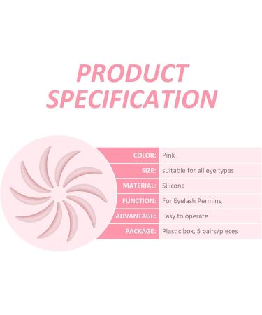 Libeauty Lash Lift Silicone Shield for Lower Eyelash - Pink 5 Pairs Shields for Lower Eyelash - Pink - Buy Online on GoSupps.com