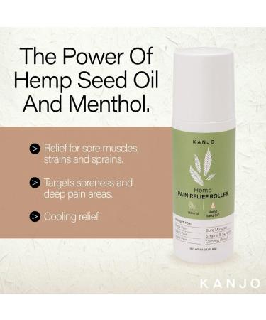 Hemp Pain Relief Roll On with Menthol and Hemp Seed Oil | Topical Cream Roller for Back, Neck, Muscle, and Joint Pain Relief | FSA HSA Approved - Buy Online on GoSupps.com