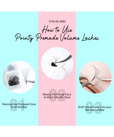 VAVALASH 600 Fans Premade Eyelash Extensions 10D 0.07 8-15mm - Mixed Length Volume Lash Fans - Thin Base, 6D-24D Options Available - Buy Online on GoSupps.com
