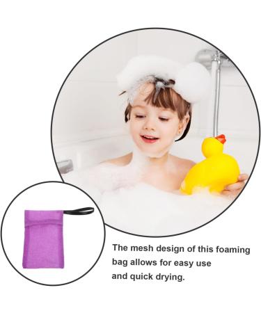 FRCOLOR Bath Bag Soap Bag for Exfoliating Soap Bag Soap Bag for Soap Pieces Shampoo Bar Bag Soap Net Bag Soap Bag for Showering Washer Cleaning Nylon Purple - Buy Online on GoSupps.com