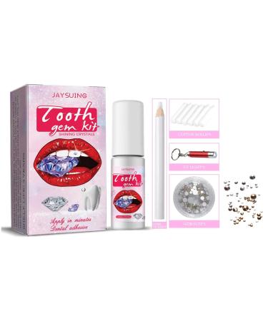 Tooth jewelry set with glue tooth gem kit with glue dentel stone set DIY tooth-edelstein kit with glue tartar tooth jewelry set tooth decoration decoration for DIY nail and teeth decoration