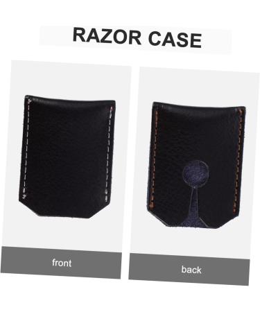 Fomiyes PU Razor Case - Durable Travel Cover for Safety Barbers & Sheath | 6x4cm Protective Storage - Buy Online on GoSupps.com