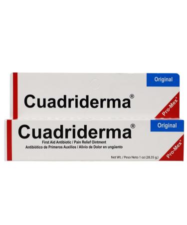 Cuadriderma Original  First Aid Antibiotic  Minor Cuts and Burns Protection Ointment  1 Oz  Tube.