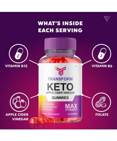 Transform Keto ACV Gummies 525mg for Weight Loss with Apple Cider Vinegar - 60 Count Pack - Oprah Winfrey Approved - Buy Online on GoSupps.com
