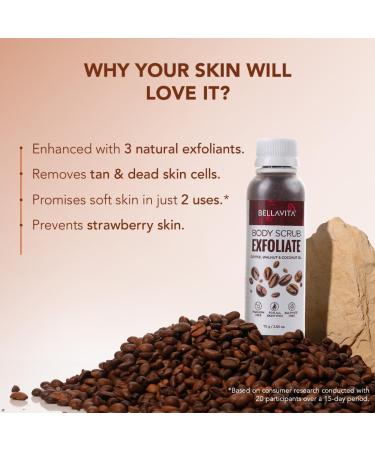 Bel la Vita Organic Exfoliate Coffee Scrub For Face & Body Blackhead Remover De Tan Removal Ayurveda Dirt Removal From Neck Knees Elbows Arms 75 G (Pack Of 1) - Buy Online on GoSupps.com