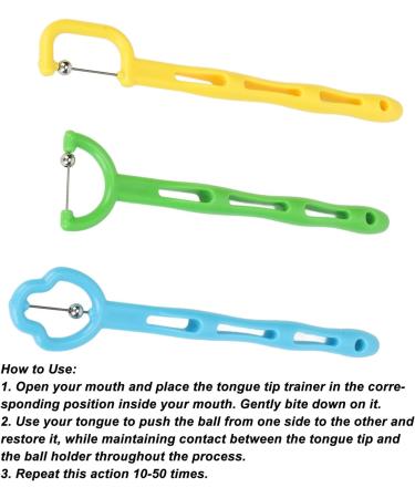 3Pcs Tongue Tip Exerciser Set for Kids & Adults | Oral Muscle Trainer for Improved Speech & Swallowing - Buy Online on GoSupps.com