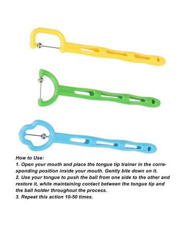 Tongue Tip Exerciser Set - 3-Piece Mouth Muscle Trainer for Children & Adults | Improve Tongue Mobility & Strengthen Oral Skills - Buy Online on GoSupps.com