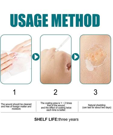 Waterproof Liquid Bandage 2Pcs Set for Minor Cuts and Wounds - Healing Gel with Protective Film Brush - Ideal for Scrapes and Cracked Skin - Buy Online on GoSupps.com