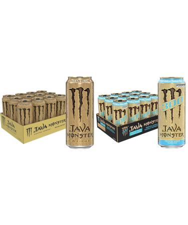 Monster Energy Java Mean Bean 444mL Cans Pack of 12 & Java 300 French Vanilla 444mL Cans Pack of 12 DRINK + DRINK_FLAVORED