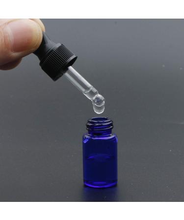 Unxuey 20pcs 3ml Blue Glass Empty Bottles with Clear Glass Pipettes Dropper Refillable Essential Oil Glass Bottles for Perfume Liquid Mini Eye Fragrance Cosmetic - Buy Online on GoSupps.com