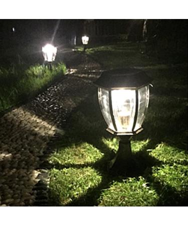 Outdoor Solar Post Light Retro Aluminum Bollard Column Lamp Garden Exterior Pillar Lamp Waterproof IP65 Fence Stigma Light - Buy Online on GoSupps.com