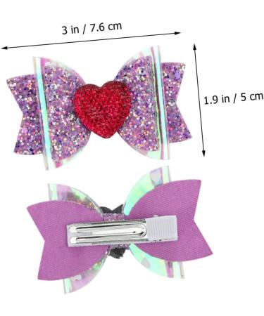Beaupretty Heart Hair Clip Sequin Hair Bows Girls Sparkly Hair Accessories Puppy Accessories - Buy Online on GoSupps.com