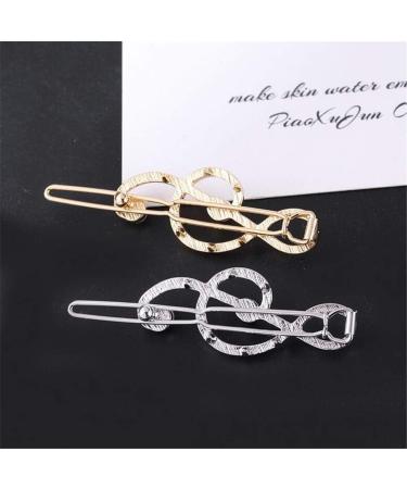 4x Dainty Hairpin Clip Music Note Hair Snap Clamp Womens Girls Headwear - Buy Online on GoSupps.com