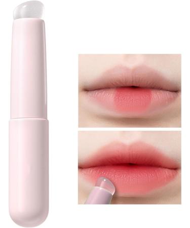 Silicone Lip Brush - Angled Silicone Lipstick Brush with Round Head Reusable Multifunctional Lip Brush Applicator for Lipstick Lip Balm Lip Gloss and Plumper pink - Buy Online on GoSupps.com