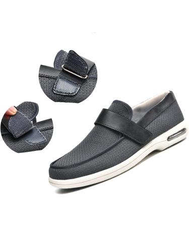 Orthopedic Diabetic Shoes with Memory Foam - Extra Wide Width - Adjustable Walking Shoes for Elderly - Black (Size 44) - Buy Online on GoSupps.com