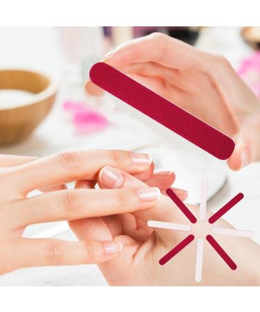 Rosewinec 100 Pcs Professional Care Nail Files - Double-Sided Disposable Red & White Mini Nail Files for Salon & Home Use - Buy Online on GoSupps.com
