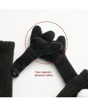 Couple Holding Hands Socks - Funny Magnetic 3D Doll Couple Socks | Unisex White 4 Pair - Buy Online on GoSupps.com