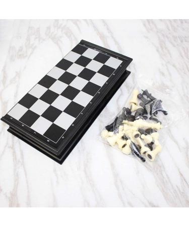 Children 's Thinking Strategy Board Game Chess for Beginners Black and White Chess Pieces for Games Magnetic Foldable Portable Chess Set - Buy Online on GoSupps.com