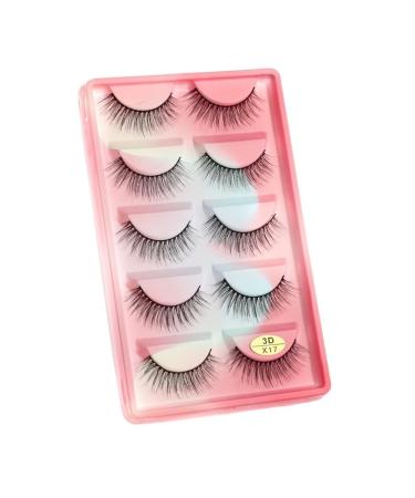 UAMOU Mink Eyelashes 10/50/100 Boxes Wispy 3D Mink Lashes Makeup Natural Long Volume False Eyelashes Bulk Faux Cils Custom Cheerfully (Color : 5 Pairs X17CS Size : 50 Boxes)