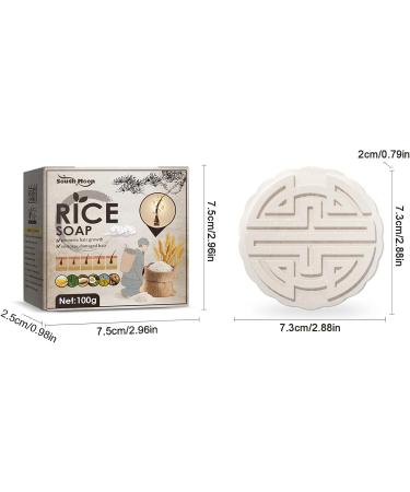 3 Hair Growth Shampoo Bar Rice Water Shampoo Solid shampoo soap for treated dry damaged hair Vegetarian plant extract helps stop hair loss and Eubeisaqi 3 Pcs 100g - Buy Online on GoSupps.com
