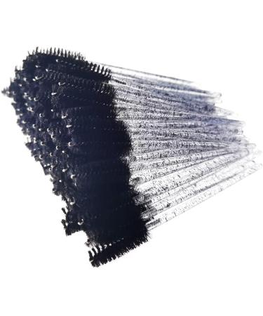 ZHIYE 50 pcs Disposable Eyelash Mascara Brushes Wands Applicator Eyebrow Brush Makeup Kit Eyebrow Castor Oil Brush Makeup Tool 50PCS Black