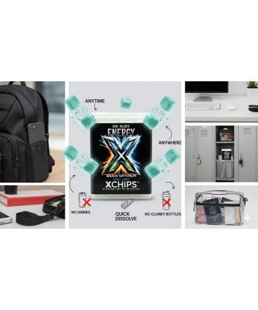 Dr. Rudy Energy XChips Coffee Chata Clean Energy & Focus Natural Caffeine + L-Theanine + B12 Birchwood Xylitol for Oral Health Fast-Dissolving Cubes - 2 Pack - Buy Online on GoSupps.com