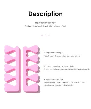 Buy Lasieyo 50 Peach Herz Heart Dividers - Soft Foam Toe Spreader for Nail Polish Nail Art & Pedicure | Cotton Finger Separators - International Shipping Available - Buy Online on GoSupps.com