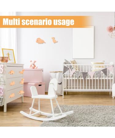 Buy 4-Piece Wooden Cabinet Buttons for Children's Rooms | Animal Motif Furniture Handles with Self-Adhesive & Screws - Dinosaur Design - Buy Online on GoSupps.com