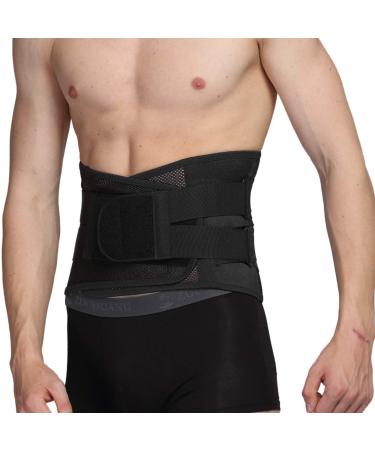NeoTech Care Adjustable Back Support with Double Adjustment Straps - Lumbar & Lower Back Support - Wide Design - Black - Buy Online on GoSupps.com