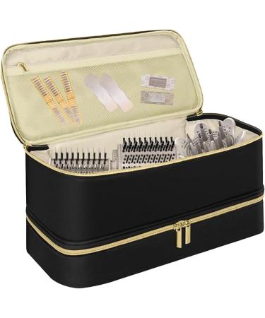 Hair Dryer Travel Case - Double-Layer Hair Dryer Carrying Case | Portable Stylish Organizer Bag Water Resistant Storage Box Large Capacity for Hairdryer Styler Tools - Buy Online on GoSupps.com